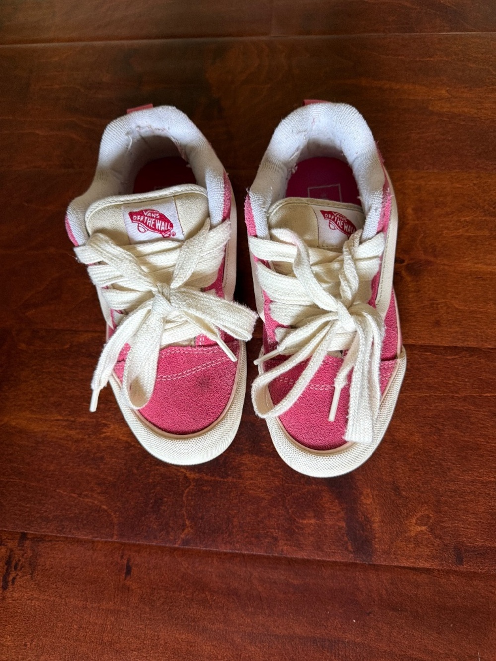 Pink and Off White Chunky vans